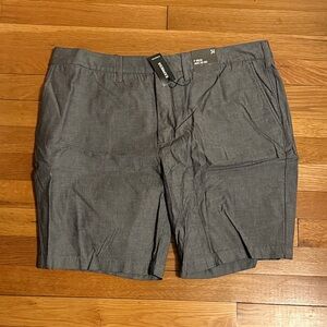 Express Men's Charcoal Flat Front Shorts
